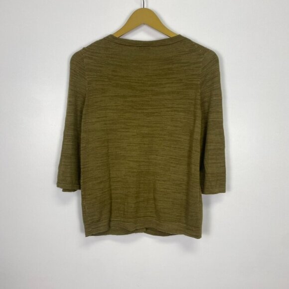 J. Crew Green Military Style Gold Button Cardigan - Picture 7 of 8